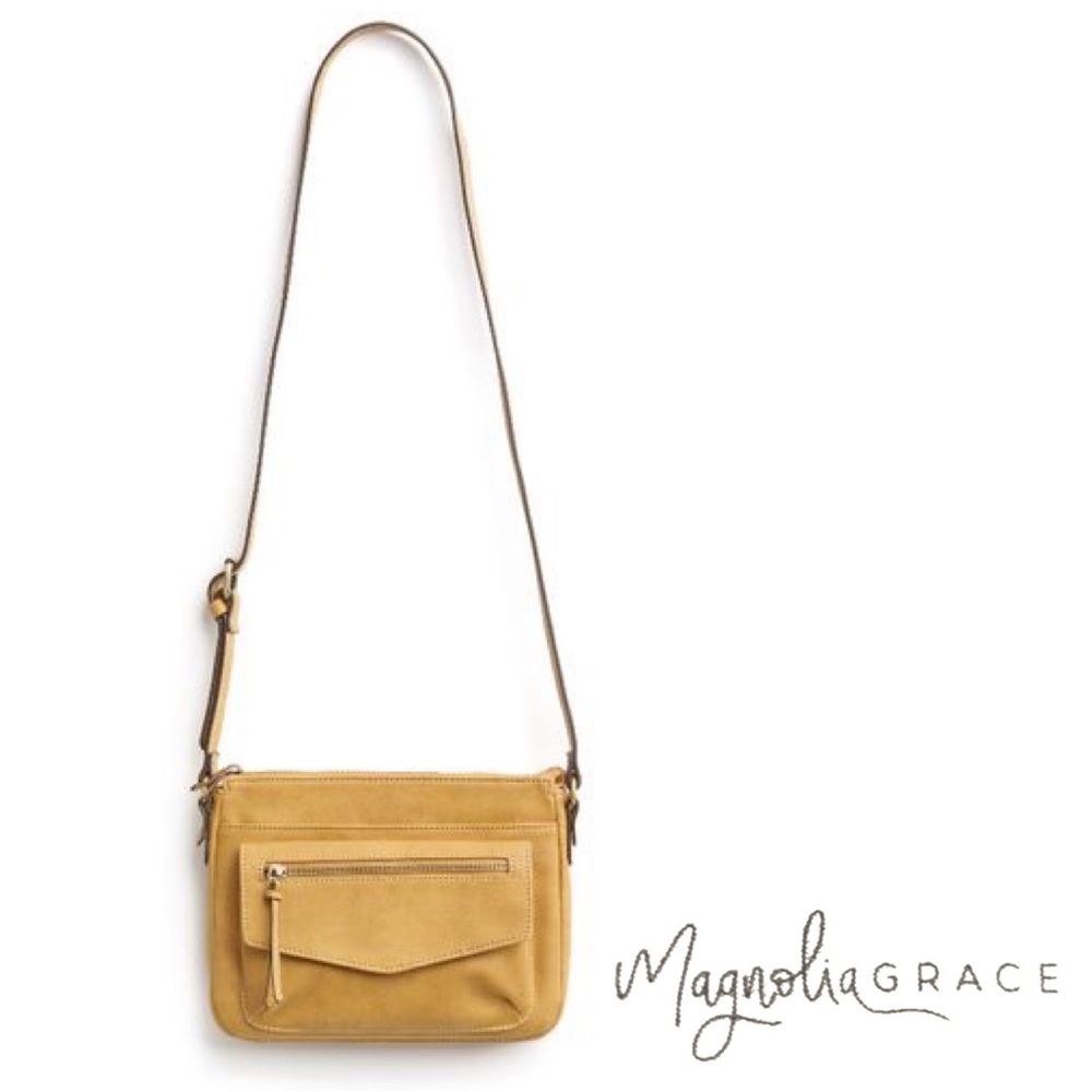 Magnolia Grace Allie Multi-pocket Crossbody Bag in Mustard color - Stitch Fix